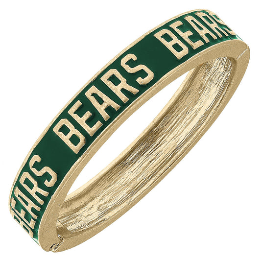 Baylor Bears Enamel Hinge Bangle in Green
