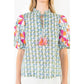 Floral Print Embroidered Top