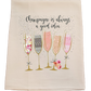 Champagne Tea Towel