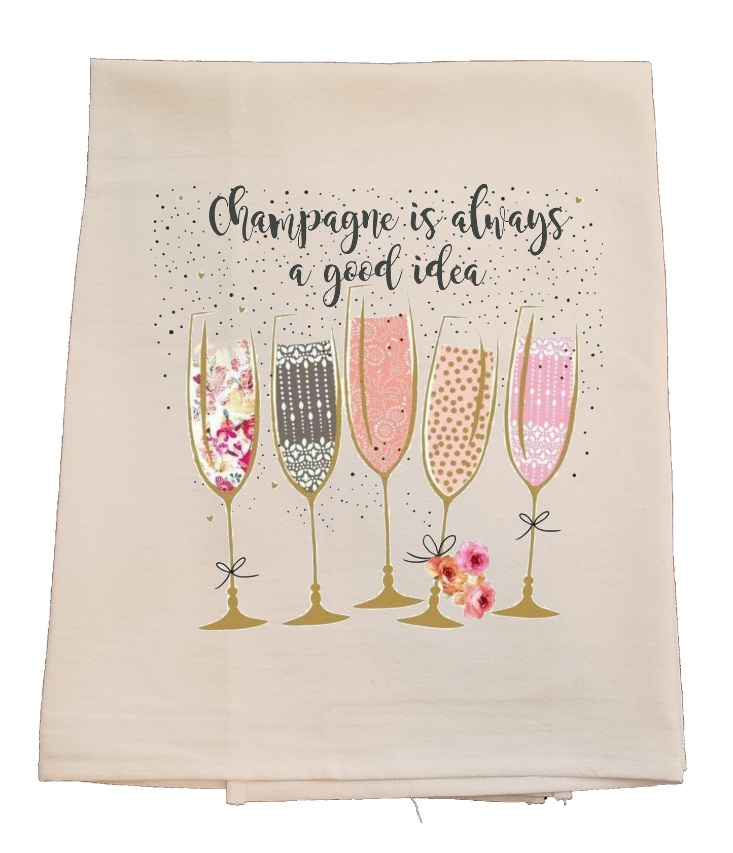 Champagne Tea Towel