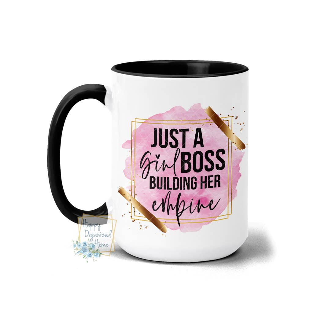 Just a girl Building her empire printed Large Coffee Mug