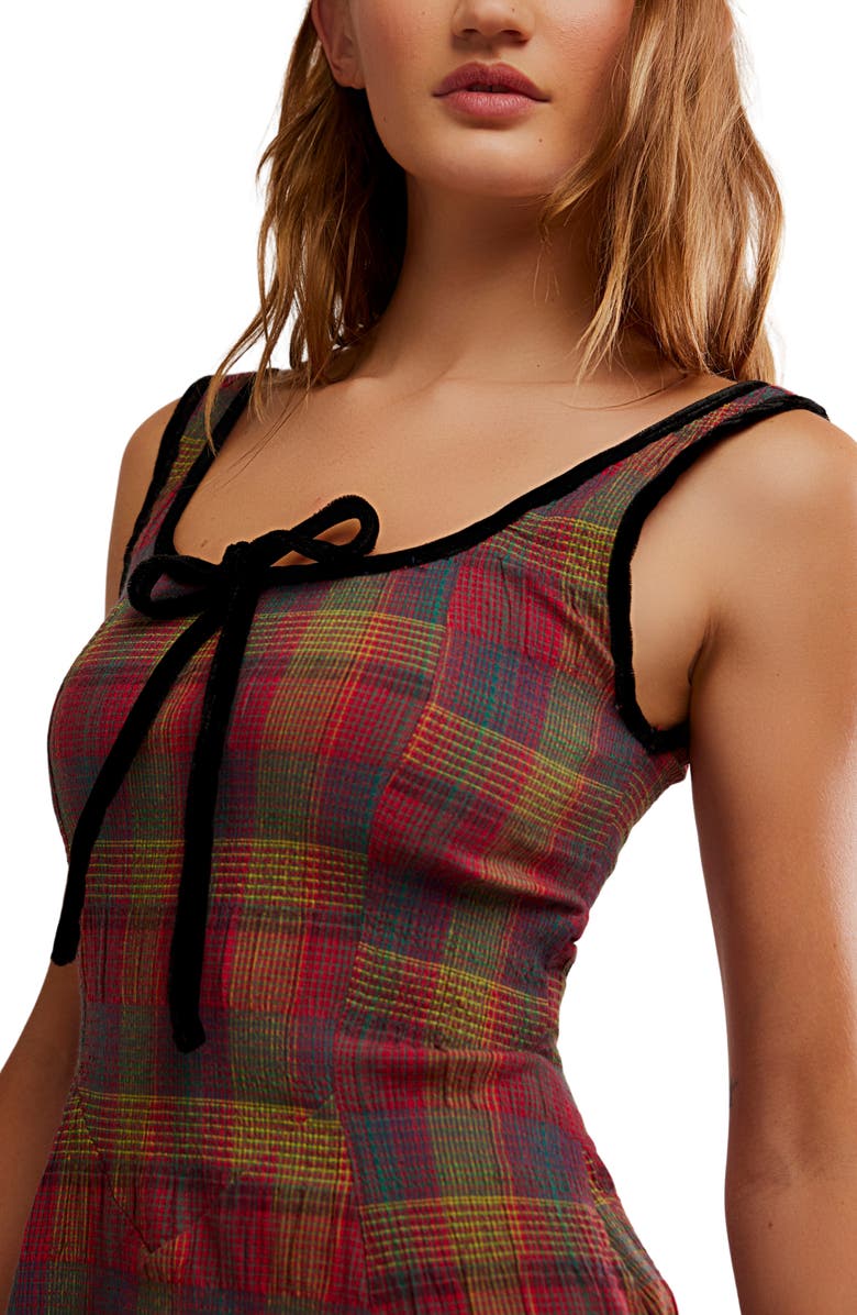 Free Peoople Freya Plaid Mini Cherry