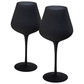 Matte Black Crystal Wine Glass - Set of 2