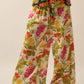 Floral-Print Wide-Leg Drawstring Pants