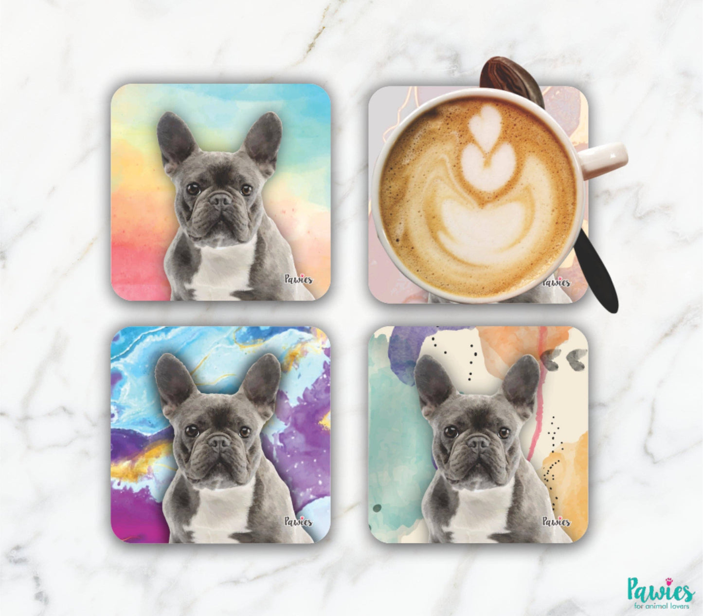 French Bulldog Set of 4 Coasters