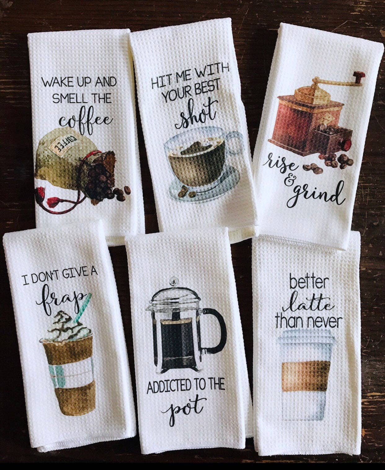 Coffee Lover Funny Kitchen Towels: Better Latte