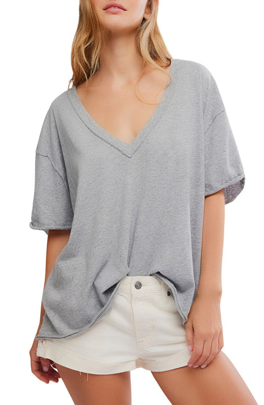FREE PEOPLE  Nina Tee Heather Grey