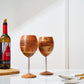 Dark Acacia Wooden Wine Glasses