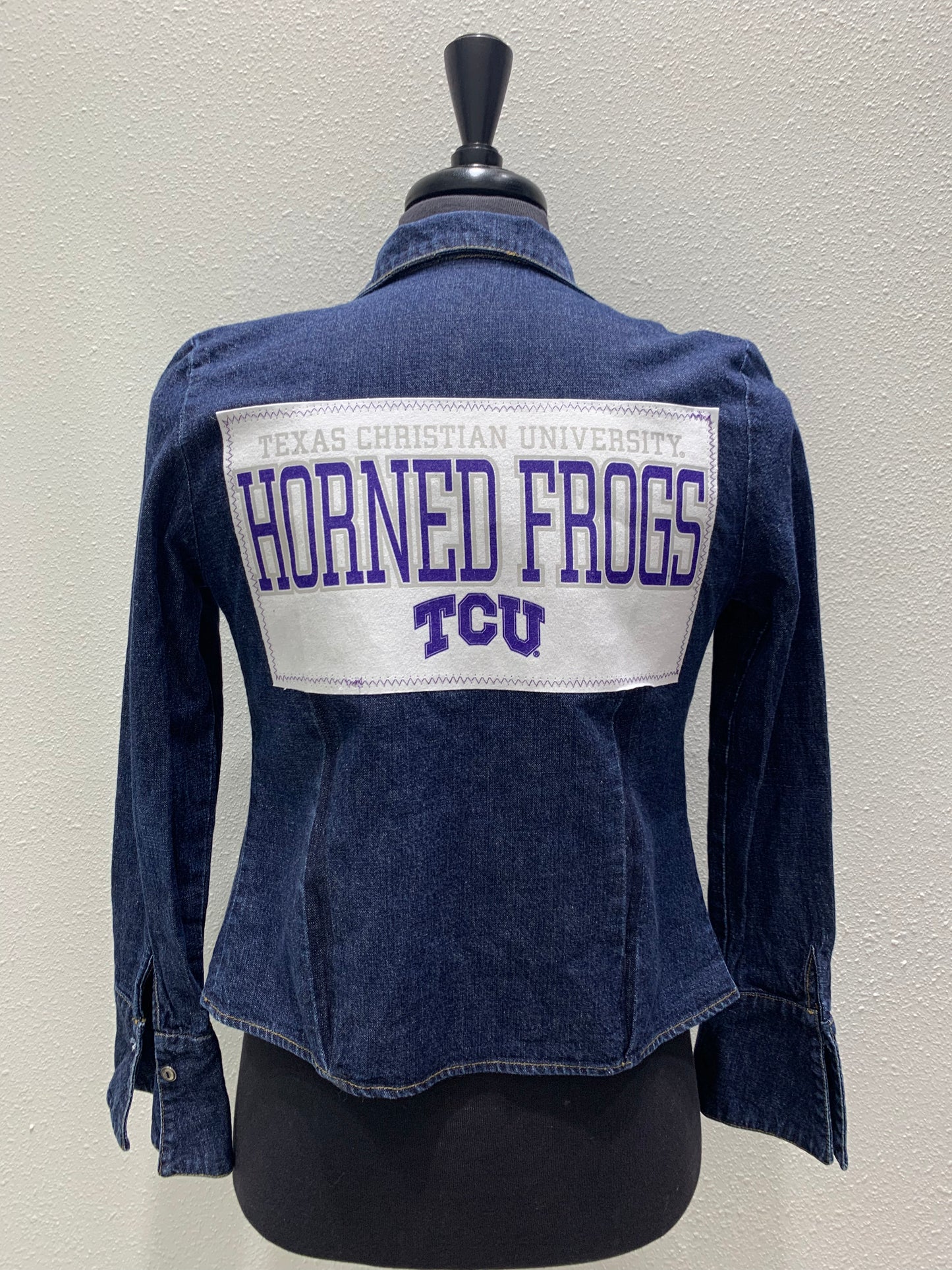 Vintage Repurposed Horned Frogs Jacket