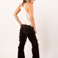 Boot cut Corduroy Pants Black