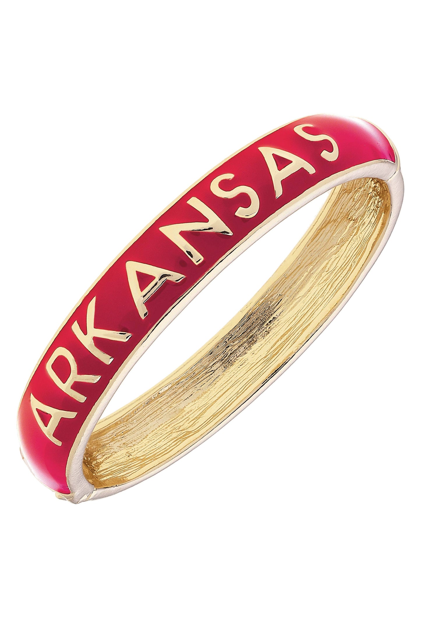 Arkansas Razorbacks Sculpted Enamel Hinge Bangle: Red