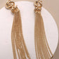 GOLD KNOT TASSEL DROP EARRINGS