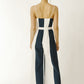 COLOR BLOCK STRIPED JUMPSUIT