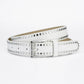 METALLIC BUCKLE PU BELT: WHITE OS