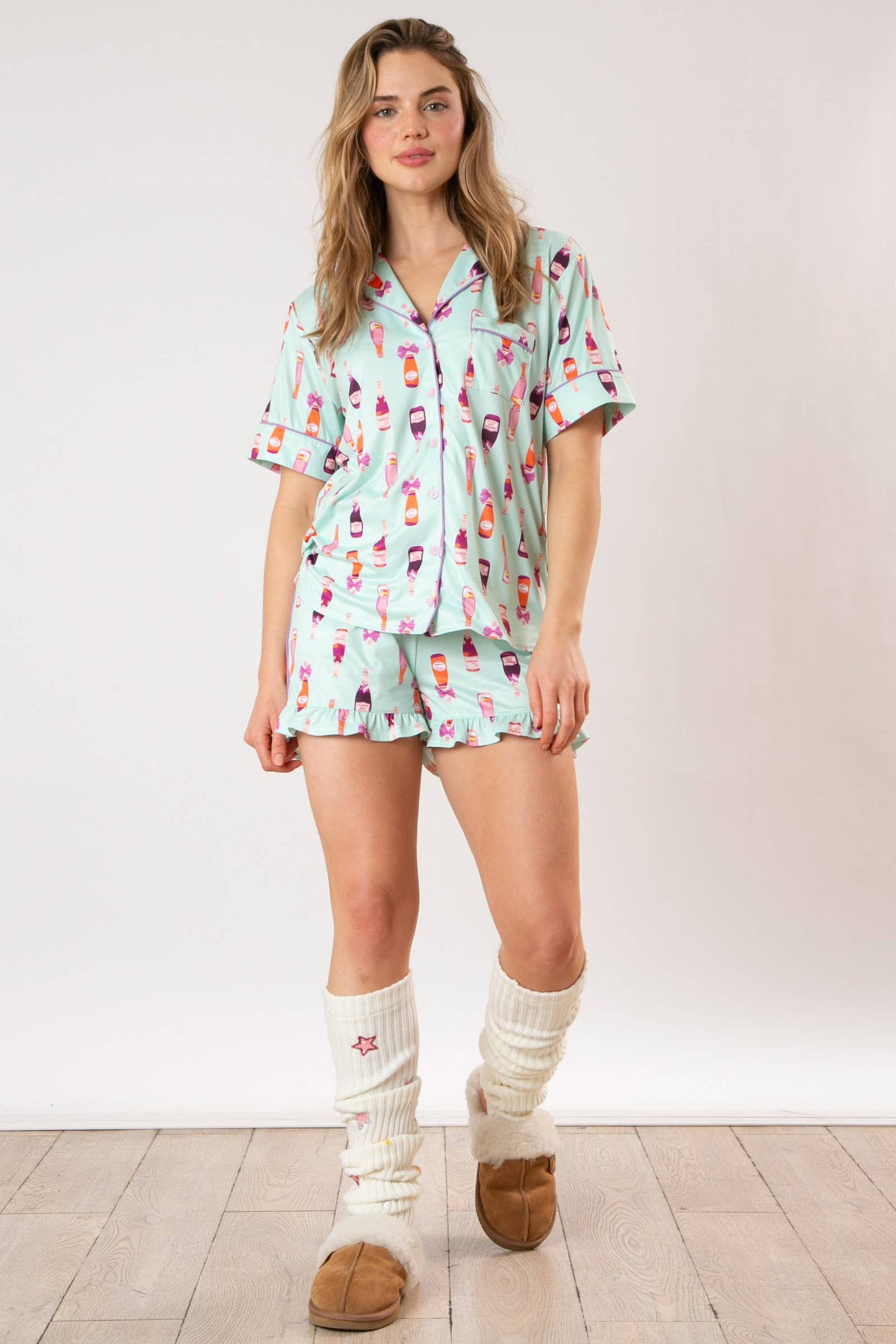 Champagne Short Sleeve PJ Set