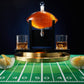 Football Decanter with 2 Whiskey Glasses