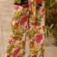 Floral-Print Wide-Leg Drawstring Pants