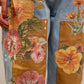 Flower Patch Barrel Leg Jean: LIGHT WASH