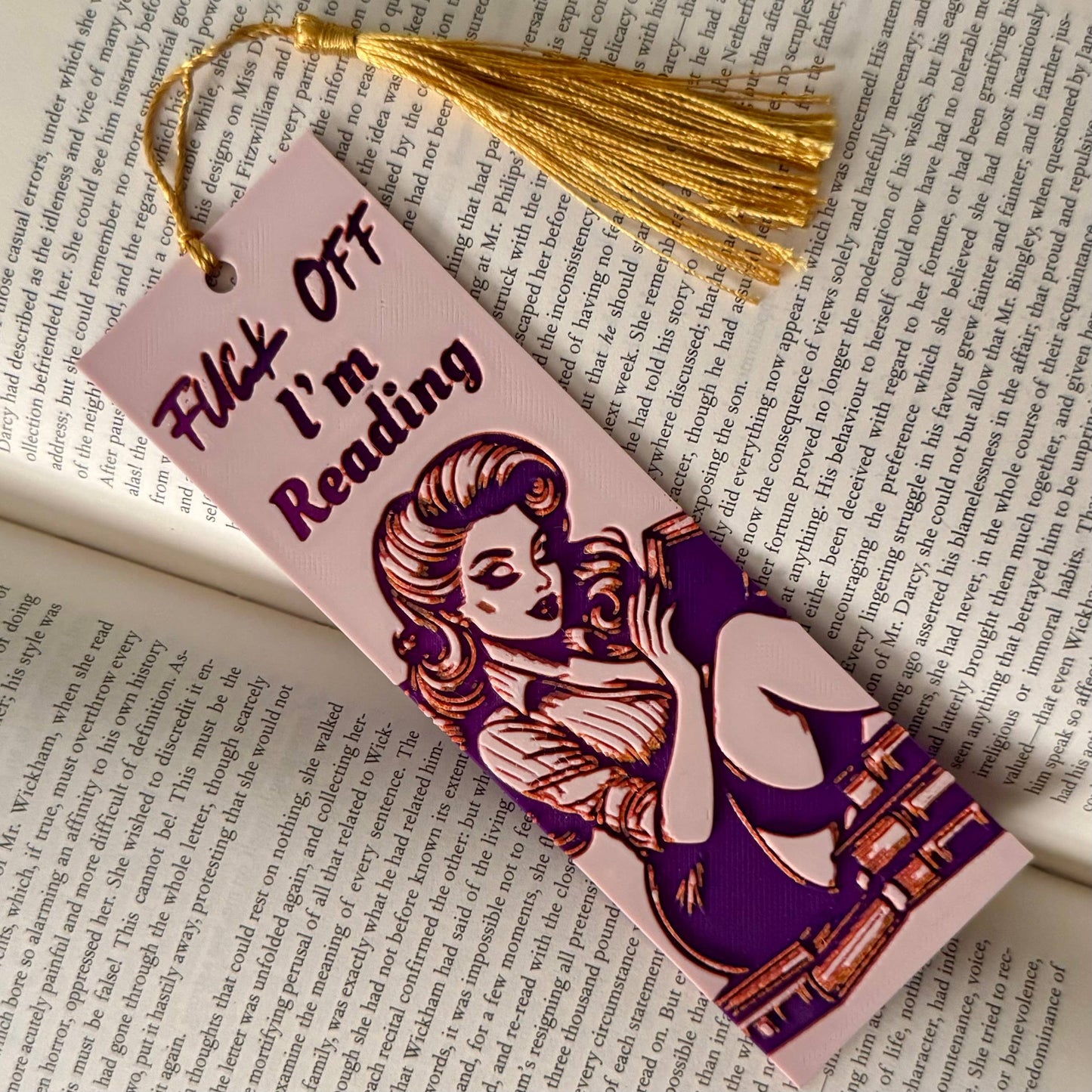 Fuck Off I'm Reading 3D Bookmark