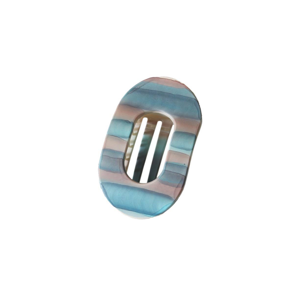 IRIDESCENT OVAL HAIR CLAW CLIP