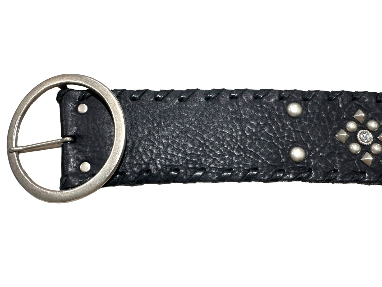 Black leather belt