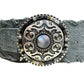 Suede Belt with Gemstone Buckle