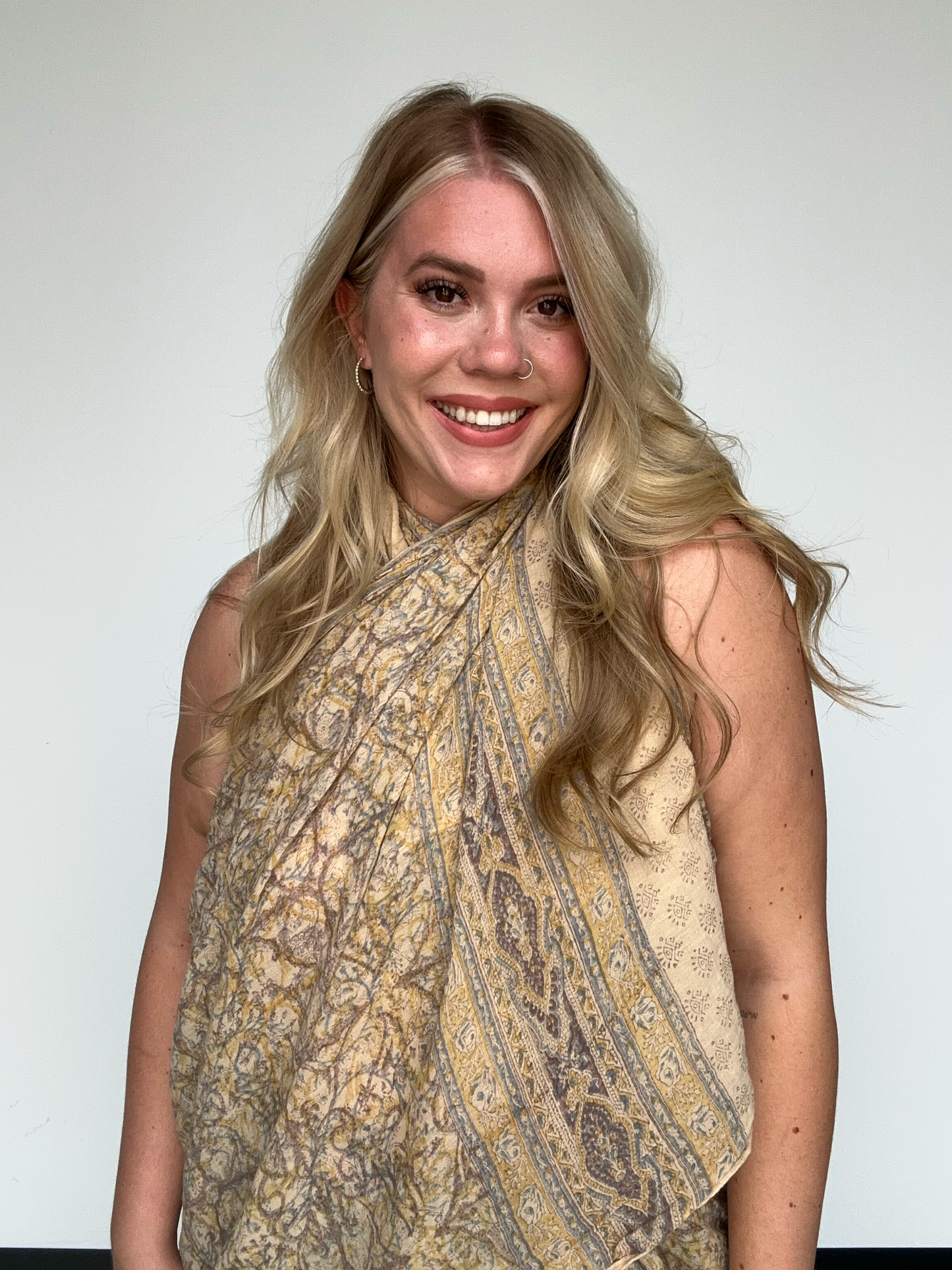 Magnolia Pearl 081 Blockprint Talma Shawl