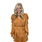 Camel Ruffled Dress