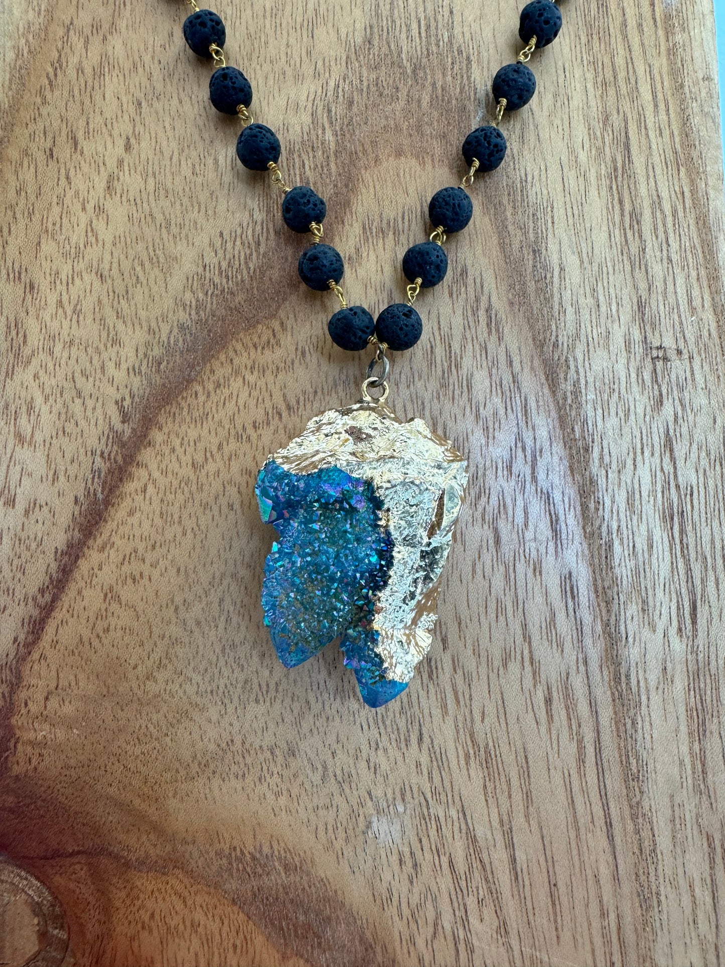 OOAK Aura Quartz Necklace