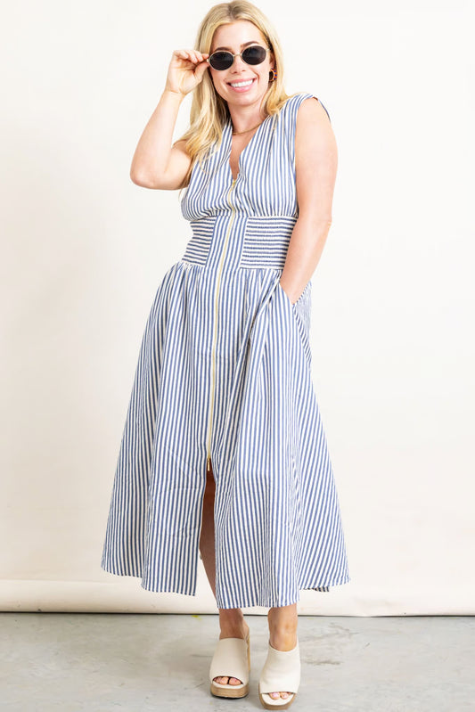 Sleeveless Striped Maxi dress