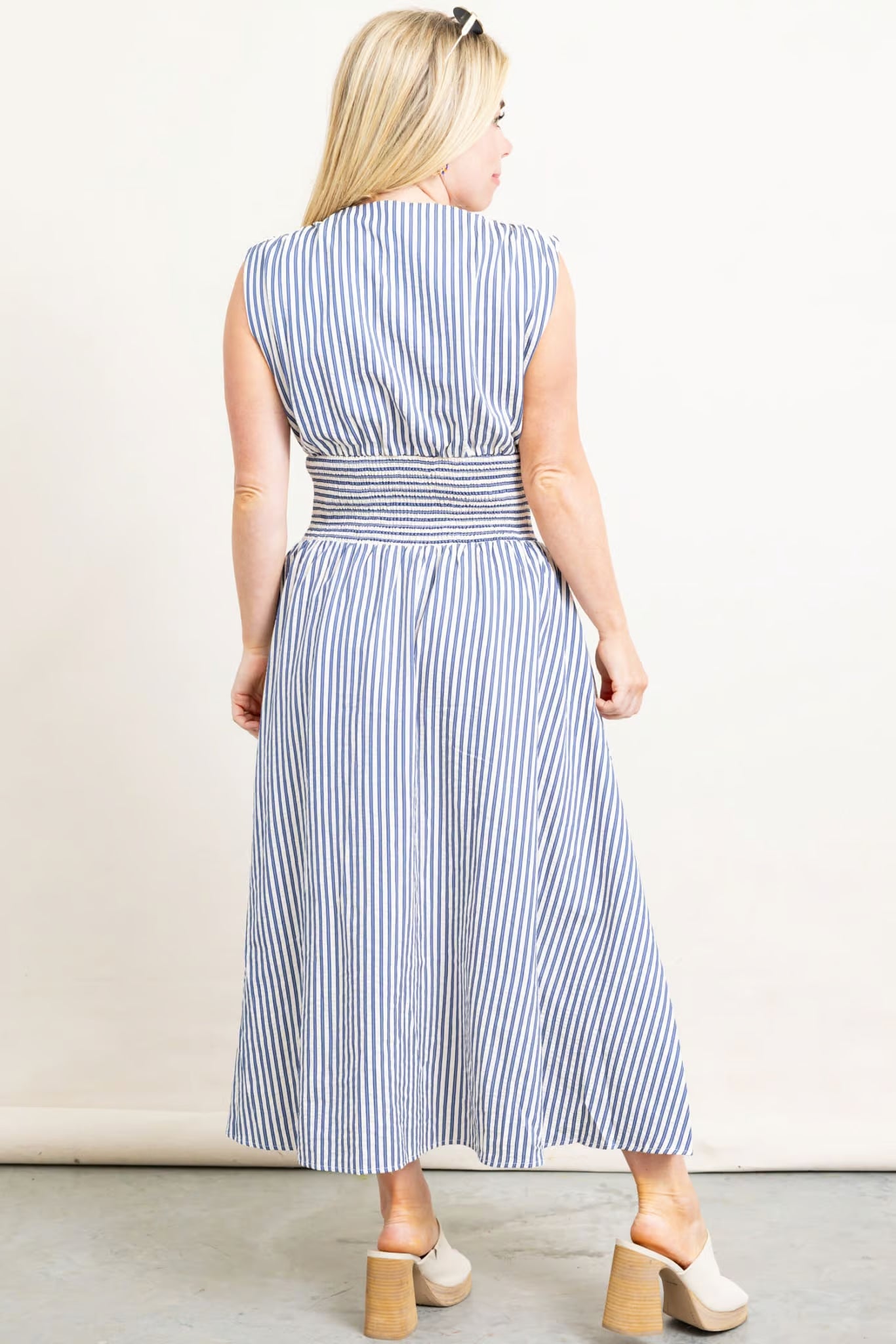 Sleeveless Striped Maxi dress
