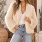 Astrid Ivory Faux Fur Moss Jacket