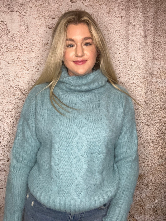 Turtleneck cable knit