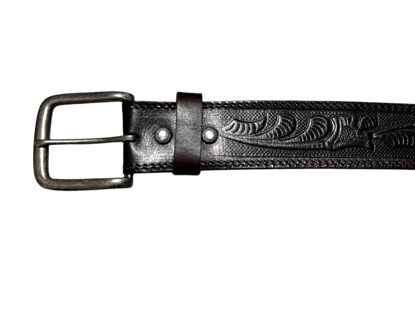 Black Cherry Leather Belt