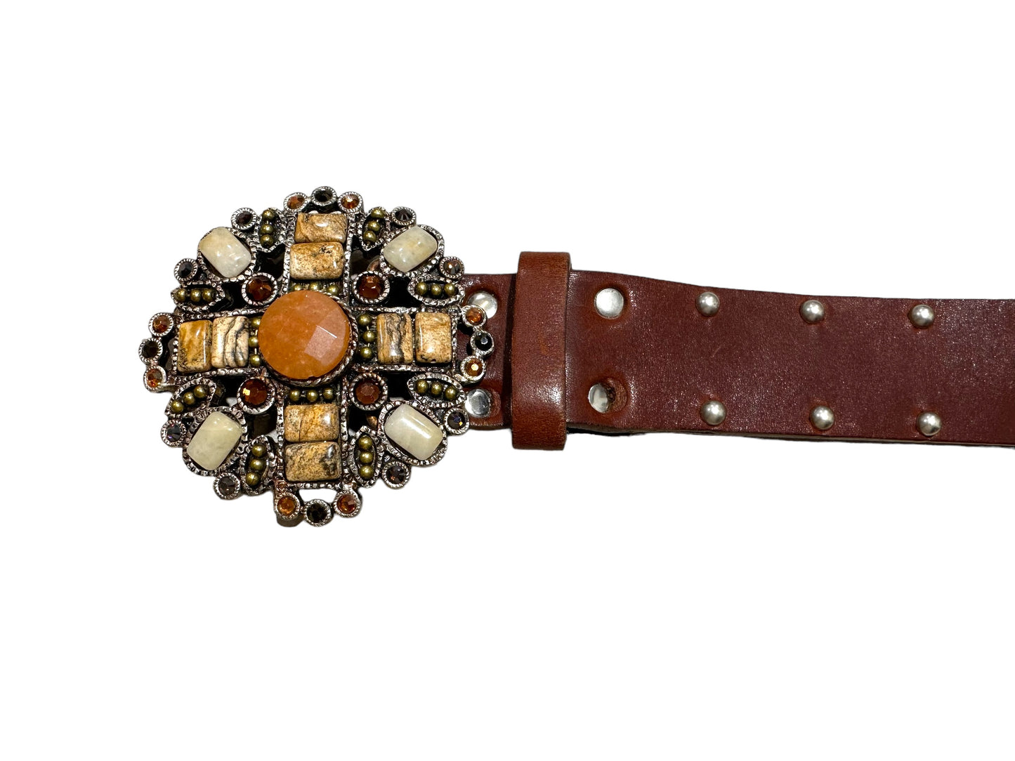 Brown Studded Belt