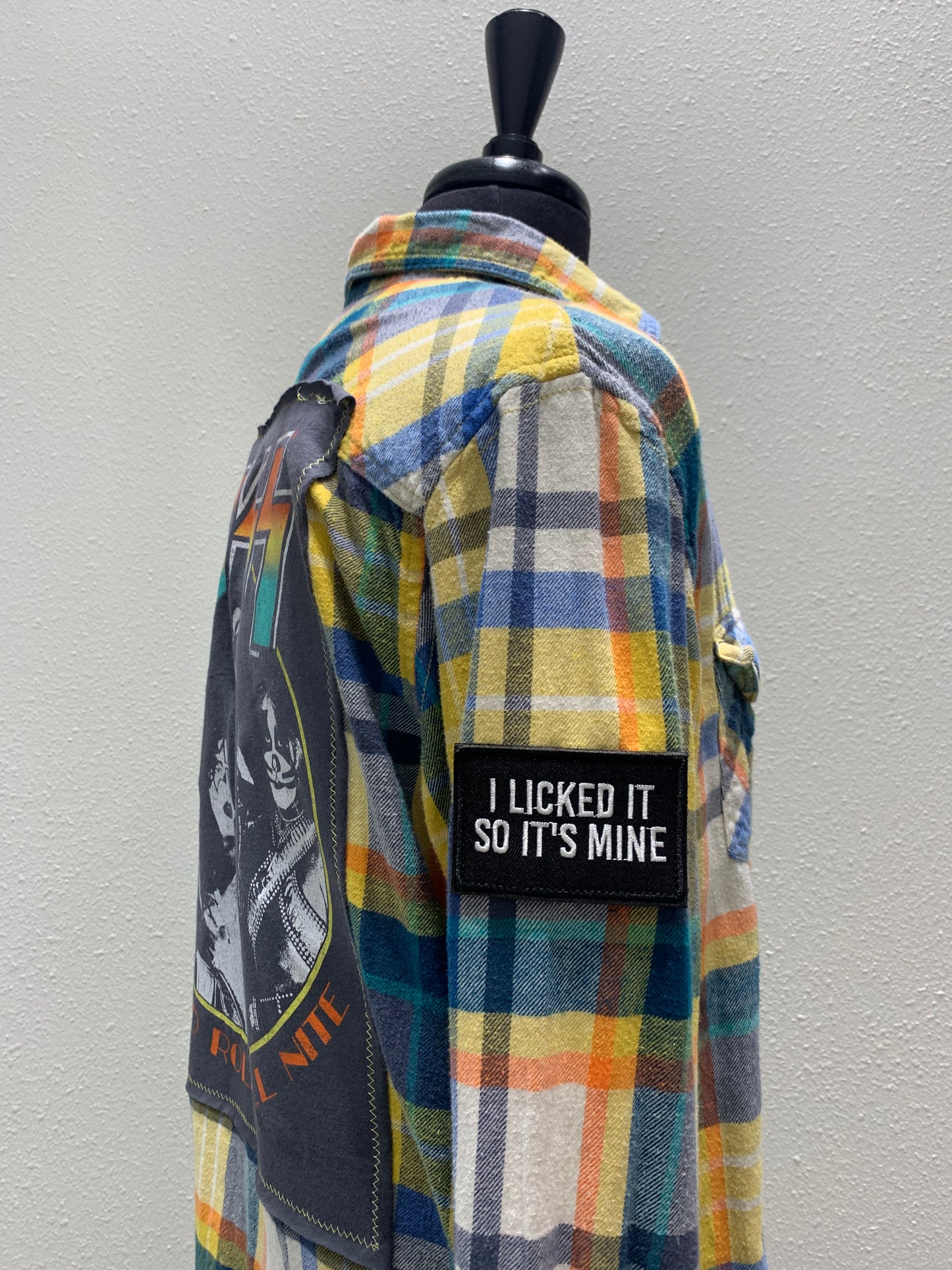 Vintage Repurposed KISS Flannel