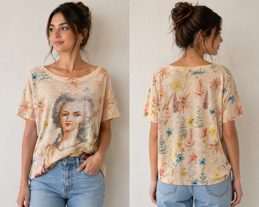 Flower Printed Martha Washington