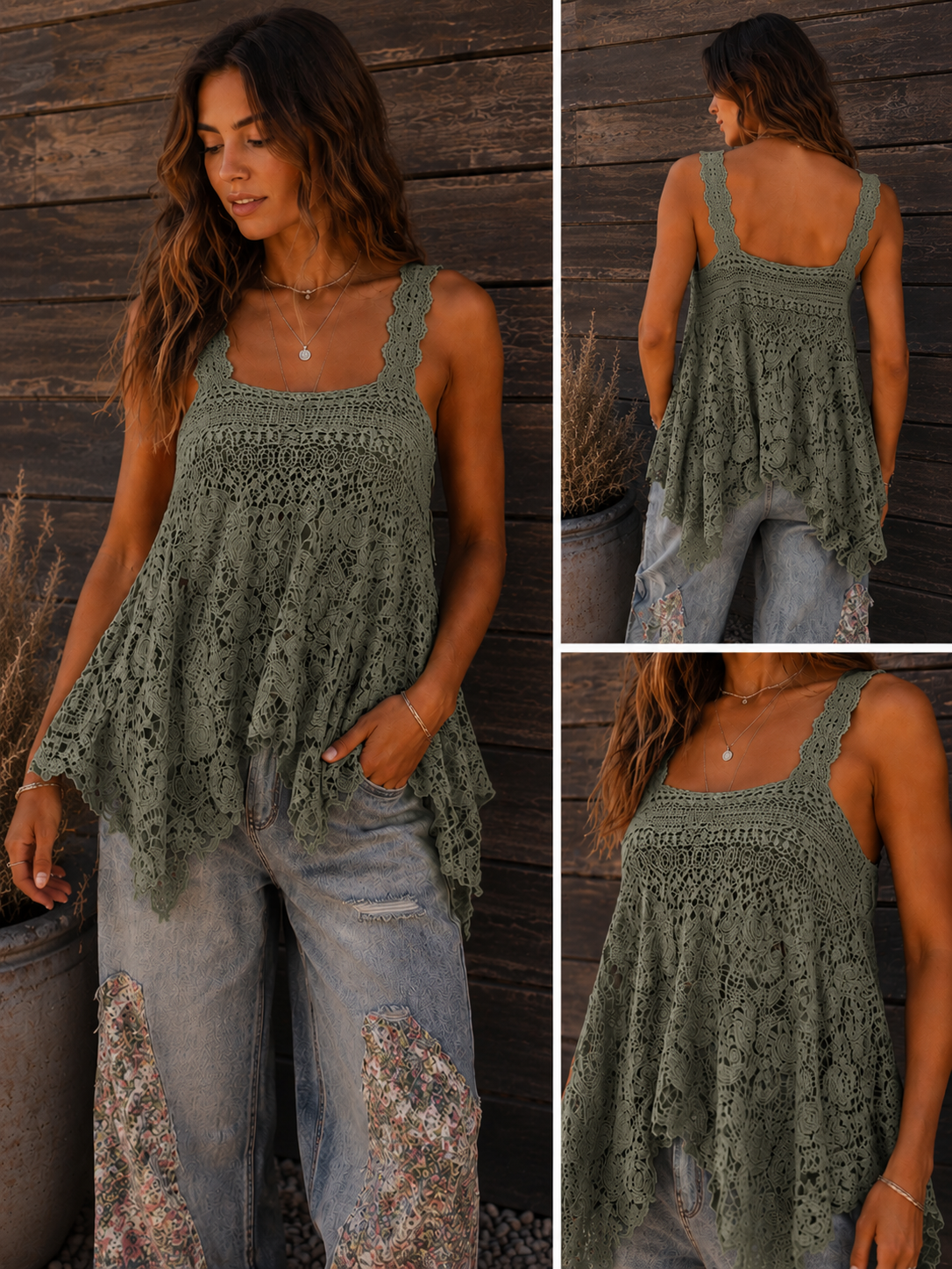 Jaded Gypsy Forever Timeless Tank Olive