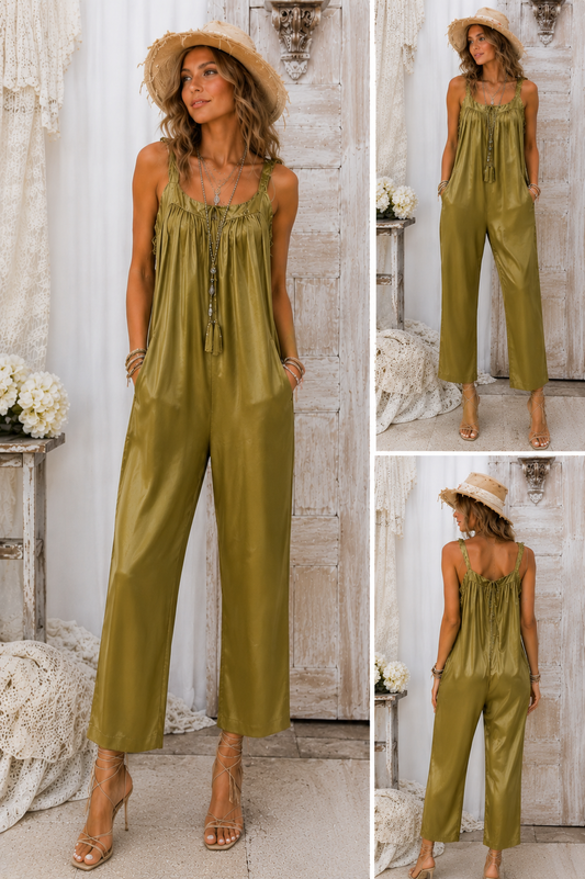 Jaded Gypsy Bittersweet Romper Vintage Olive - OS