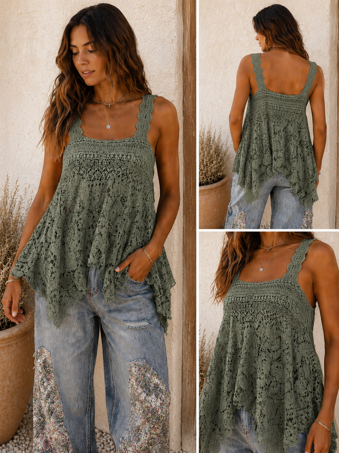 Jaded Gypsy Forever Timeless Tank Olive
