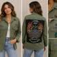Vintage Repurposed Aerosmith Military Jacket