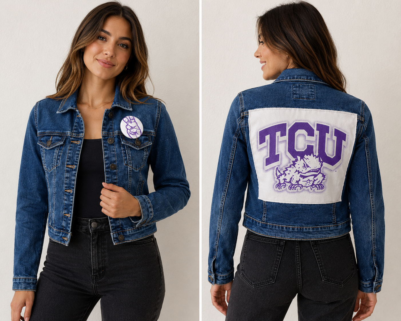 Vintage Repurposed TCU Jacket