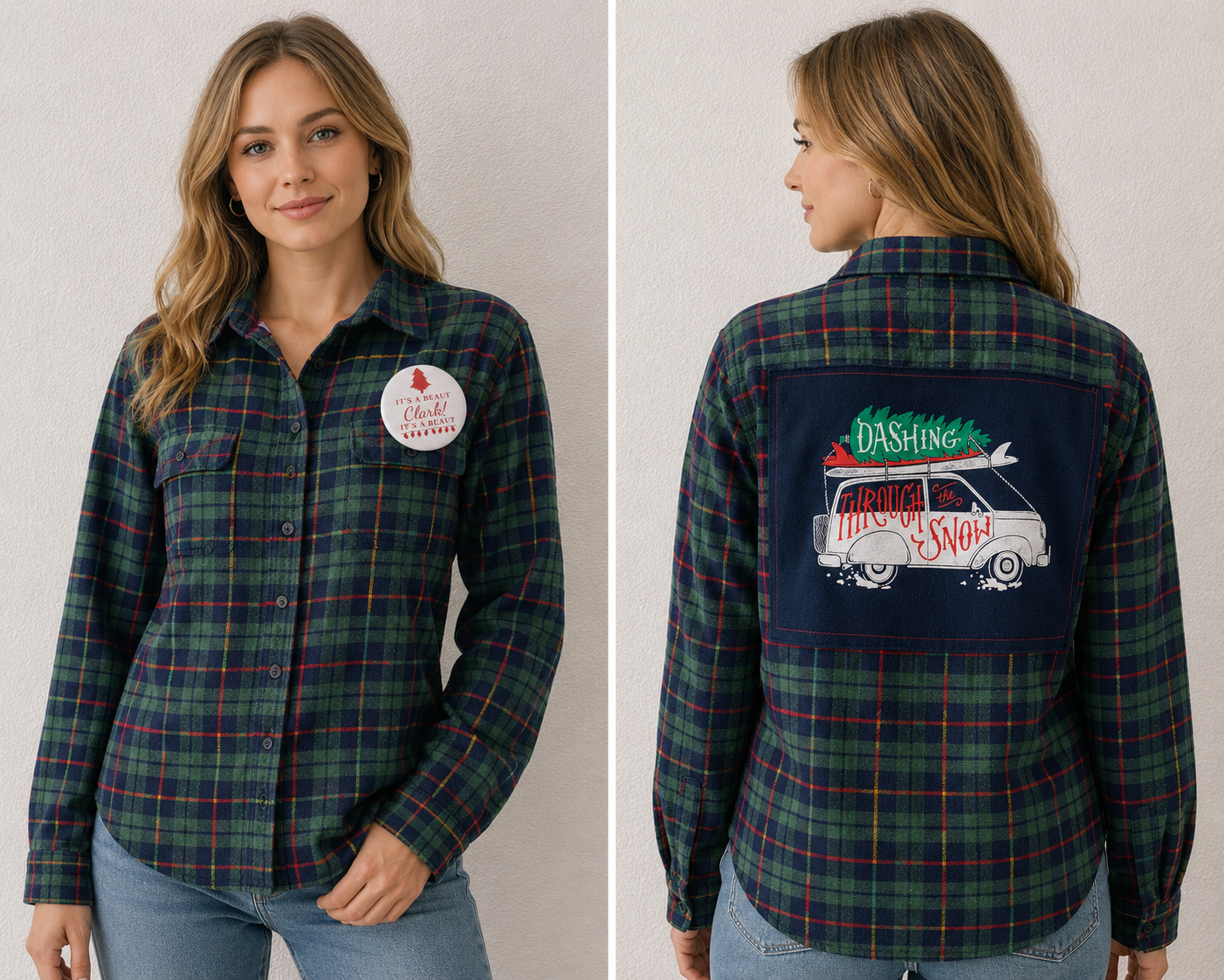 Vintage Repurposed Christmas Flannel