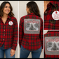 Vintage Repurposed Merry Christmas Flannel