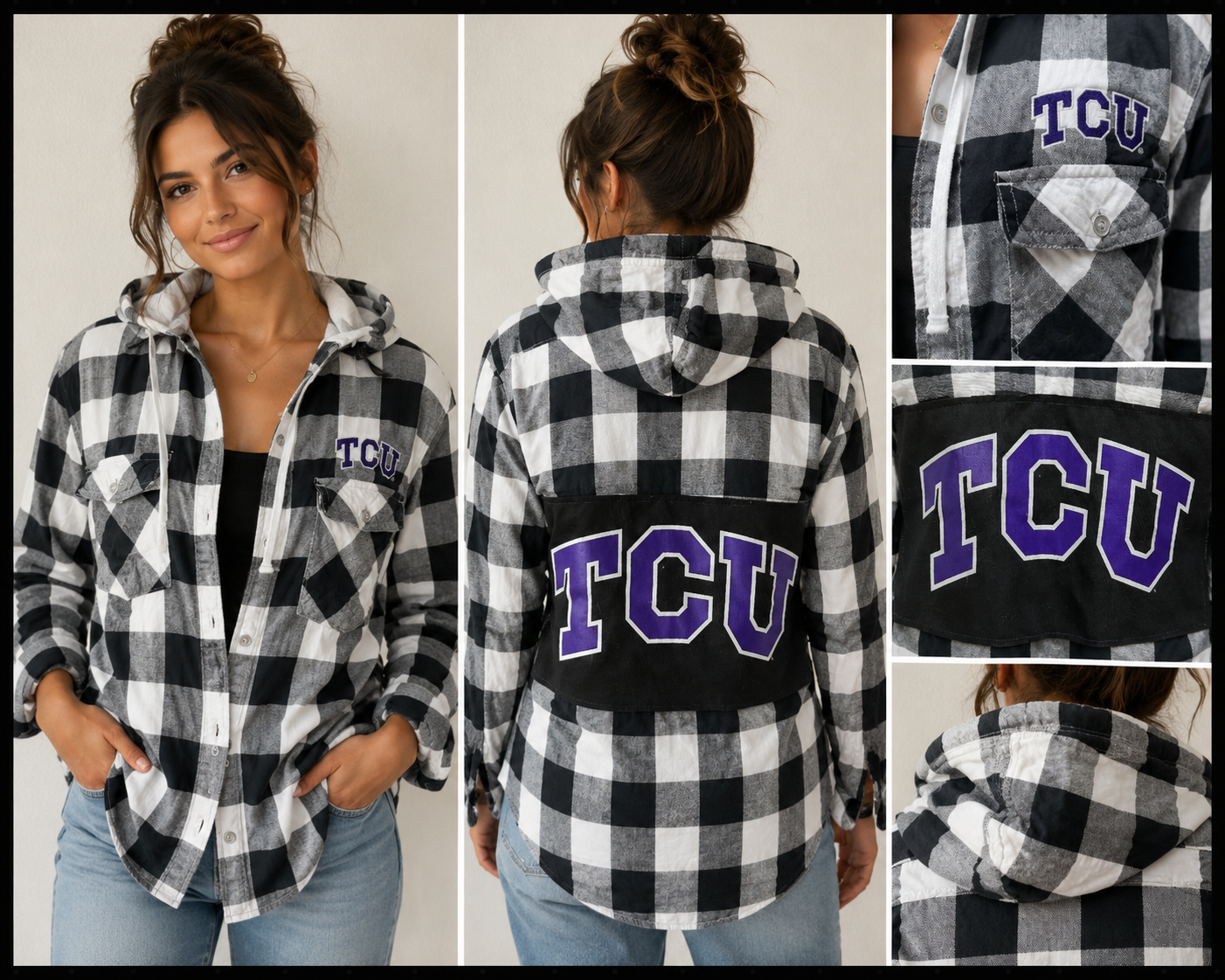 Vintage Repurposed TCU Jacket