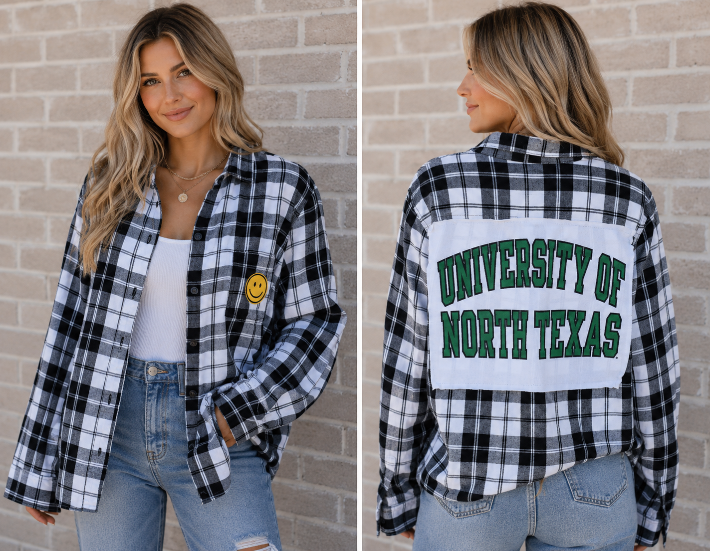 UNT Repurposed Vintage Flannel