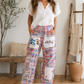 Jaded Gypsy Traveling On Pants Blue/Pink Plaid