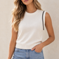 Arlo Sleeveless Chain Sleeve Sweater