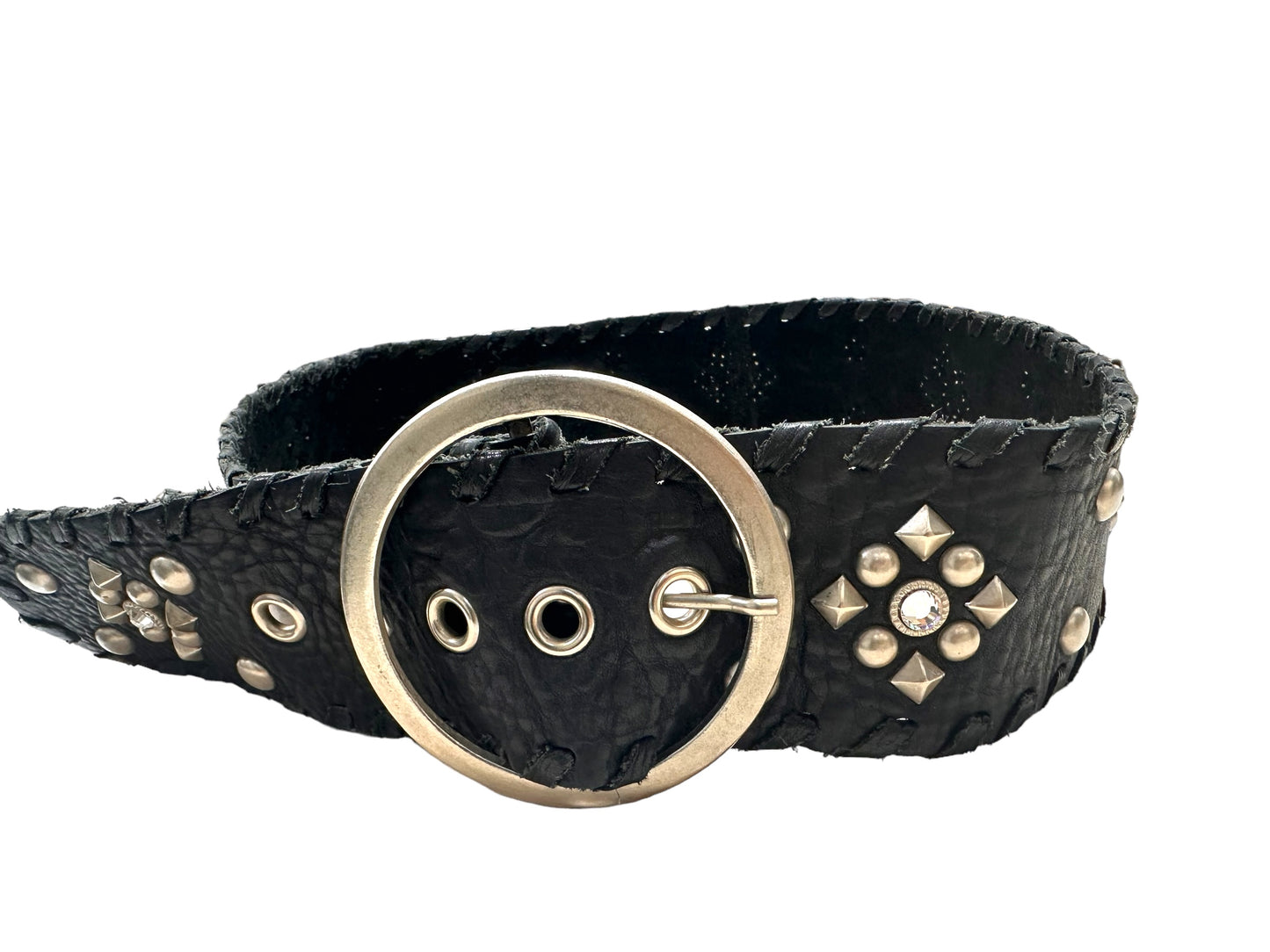 Black leather belt