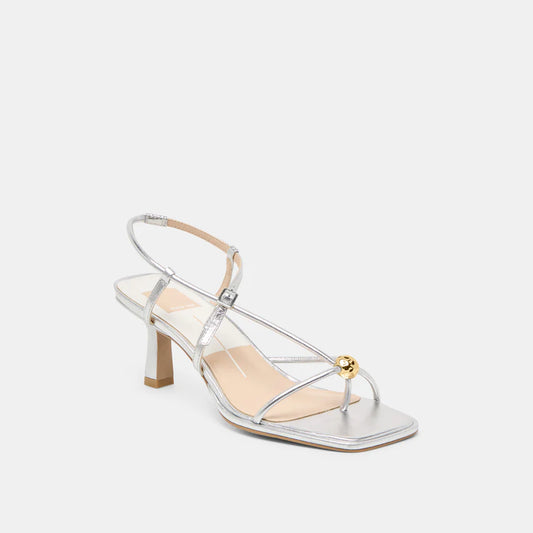 Dolce Vita Mylee Heels Silver Distressed Leather